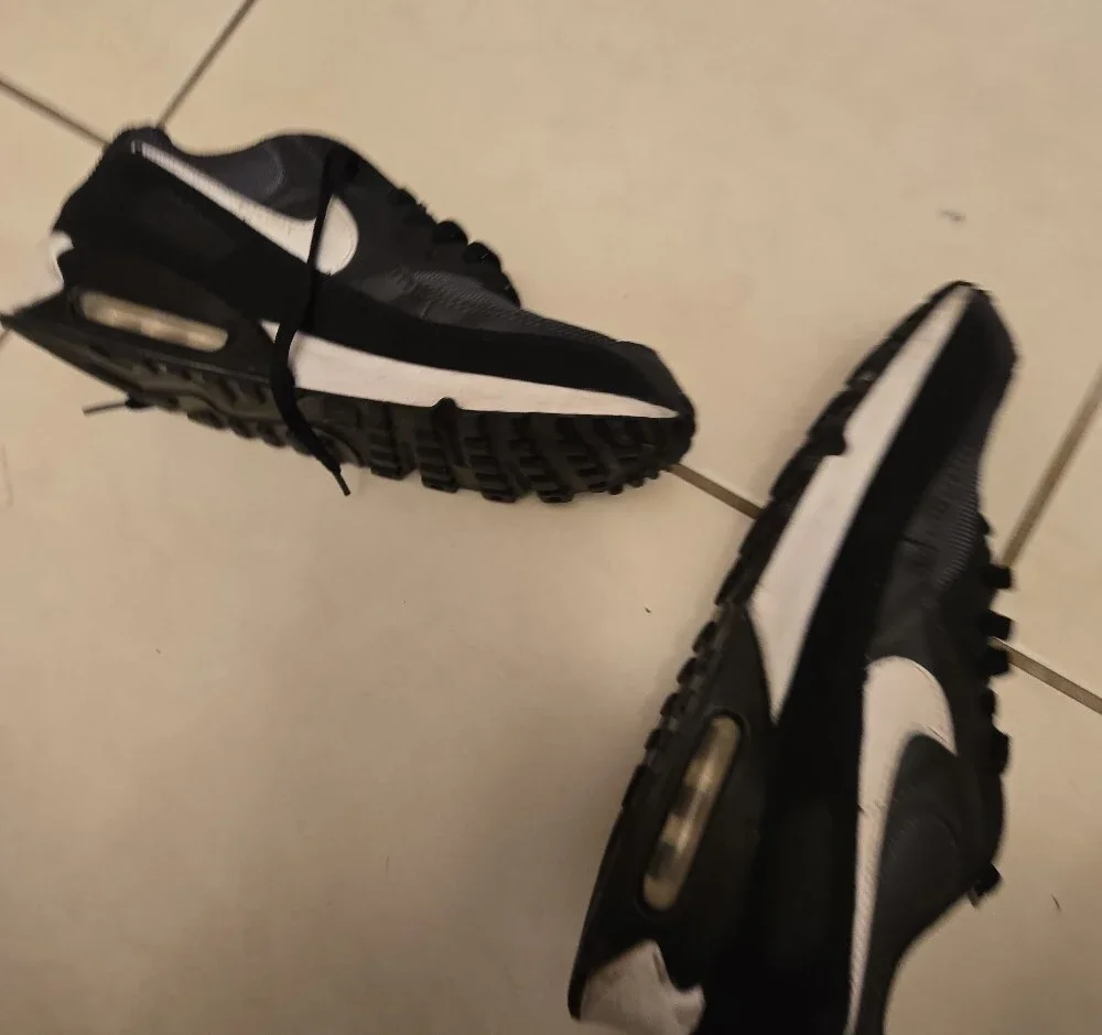 Nike Men’s Athletic Shoes Black and Gray with White Swoosh